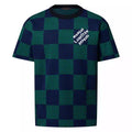 JACQUARD DAMIER SHORT-SLEEVED COTTON CREWNECK – LVTS131