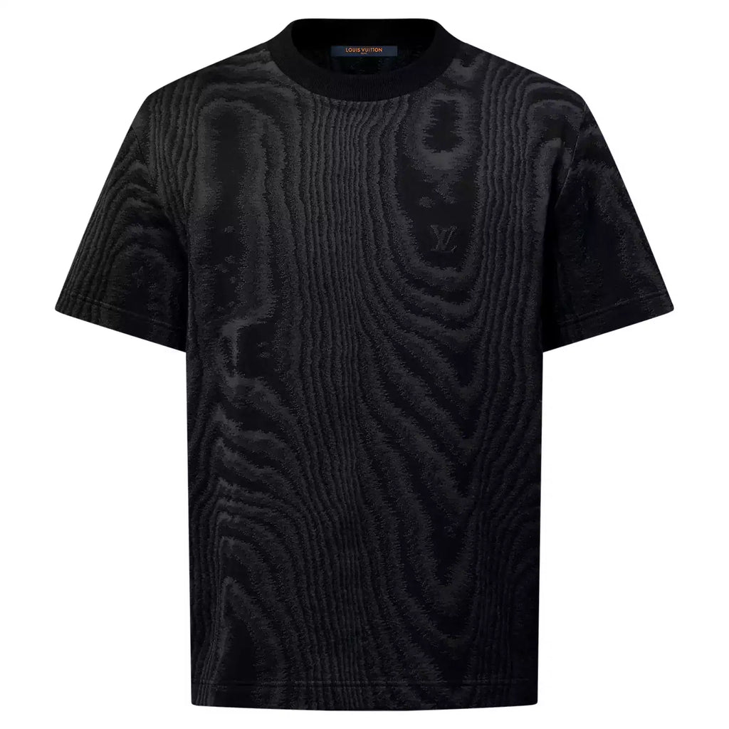 JERSEY JACQUARD T-SHIRT IN BLACK – LVTS100