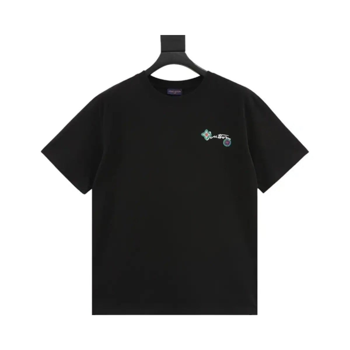 LOUIS VUITTON 25SS FLORAL LETTERING EMBROIDERED T-SHIRT BLACK – LVTS199