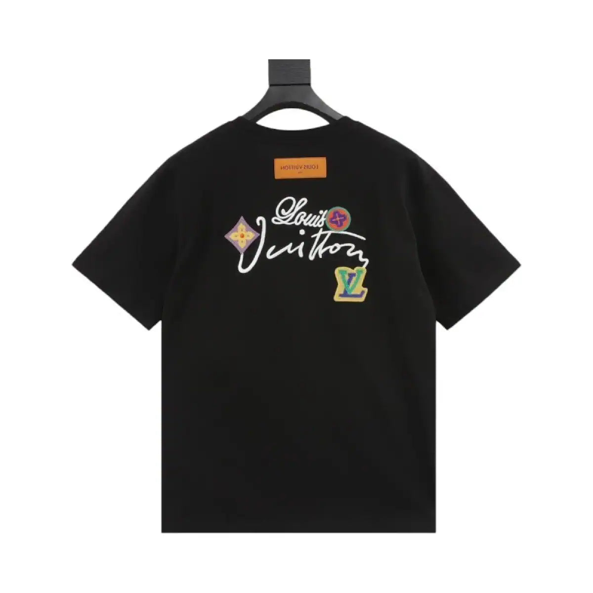 LOUIS VUITTON 25SS FLORAL LETTERING EMBROIDERED T-SHIRT BLACK – LVTS199