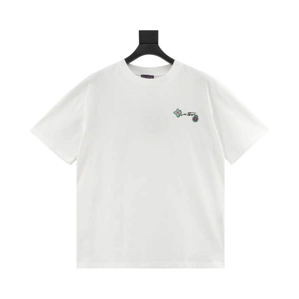LOUIS VUITTON 25SS FLORAL LETTERING EMBROIDERED T-SHIRT WHITE – LVTS200