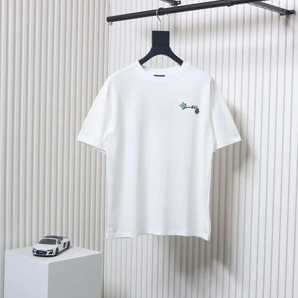 LOUIS VUITTON 25SS FLORAL LETTERING EMBROIDERED T-SHIRT WHITE – LVTS200