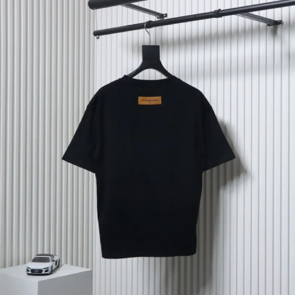 LOUIS VUITTON 25SS GRAFFITI HAND-PAINTED PUMPKIN PRINT T-SHIRT BLACK – LVTS187