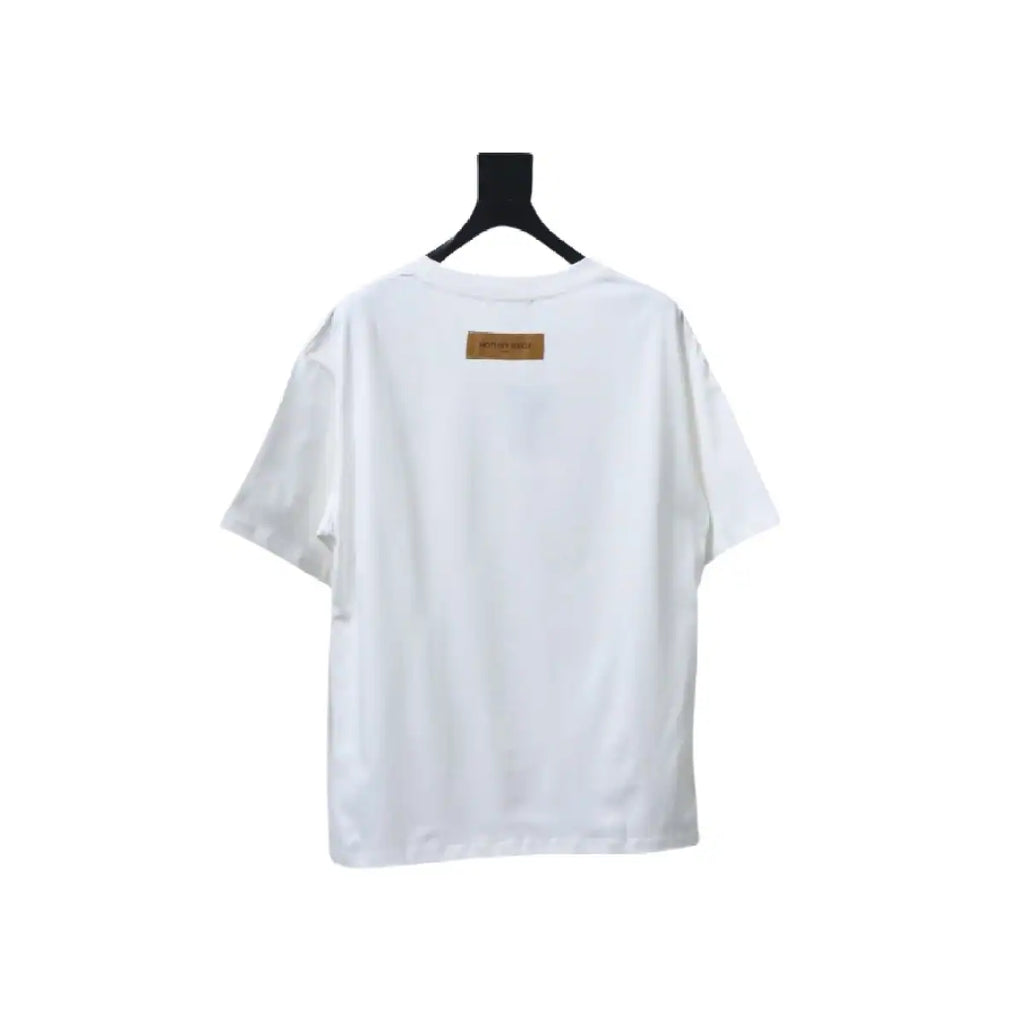 LOUIS VUITTON 25SS GRAFFITI HAND-PAINTED PUMPKIN PRINT T-SHIRT WHITE – LVTS186