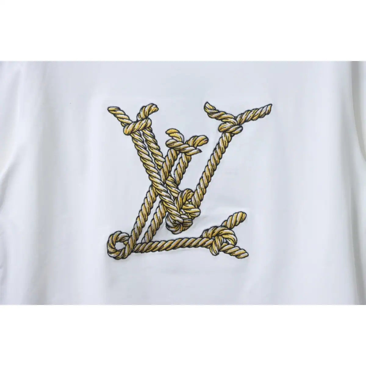 LOUIS VUITTON 25SS ROPE KNOT EMBROIDERED LOGO T-SHIRT WHITE – LVTS191