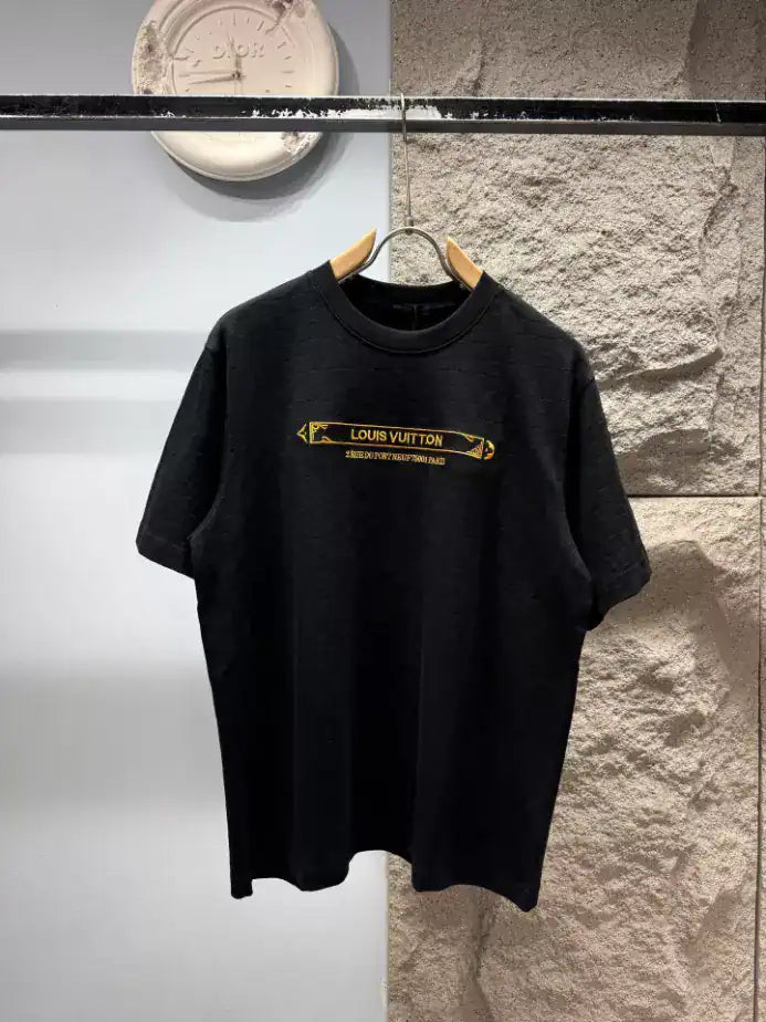 LOUIS VUITTON EMBELLISHED DAMIER PIQUE T-SHIRT – LVTS157