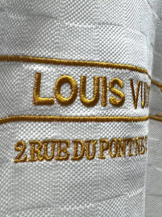 LOUIS VUITTON EMBELLISHED DAMIER PIQUE T-SHIRT – LVTS162