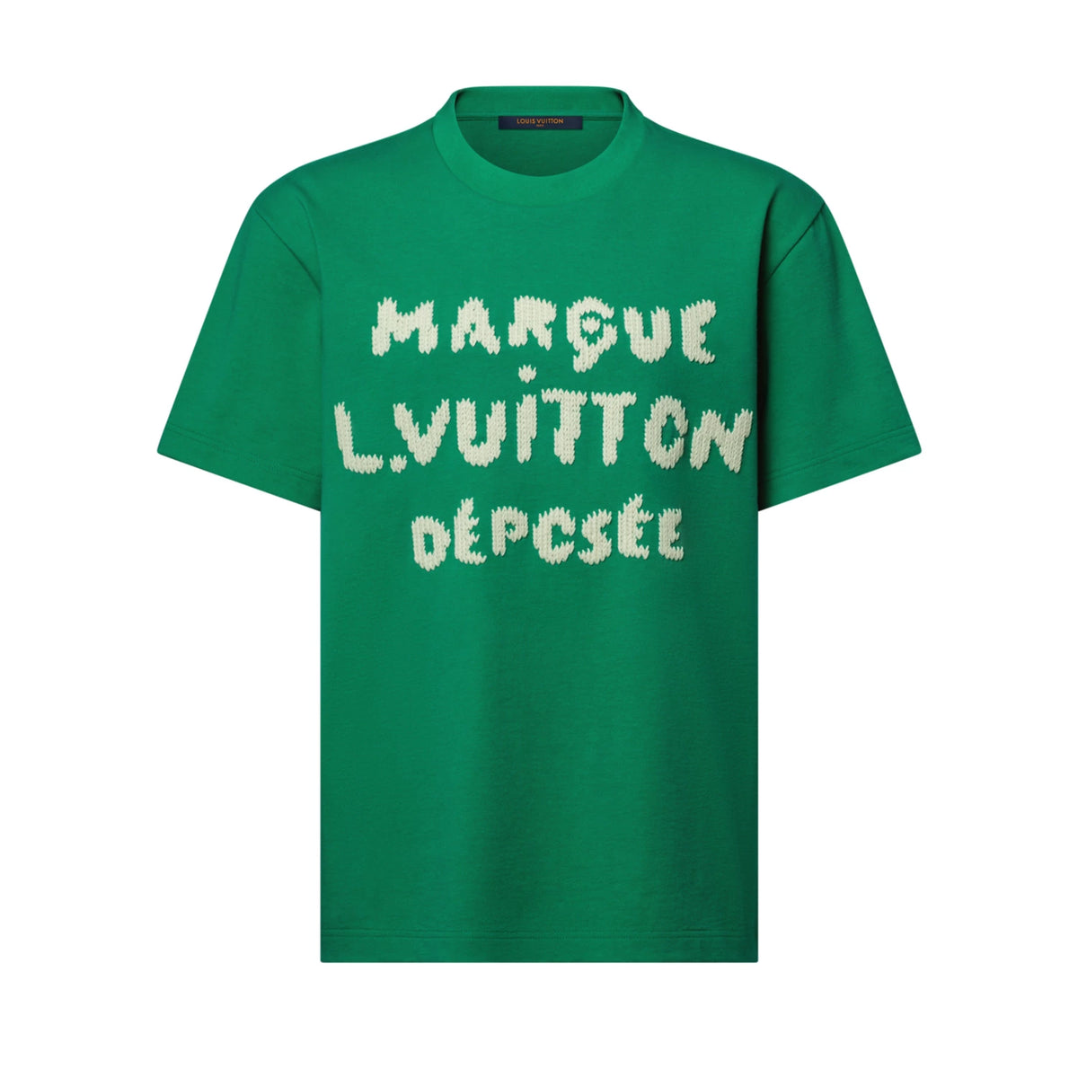LOUIS VUITTON EMBROIDERED SIGNATURE SHORT-SLEEVED T-SHIRT – LVTS257