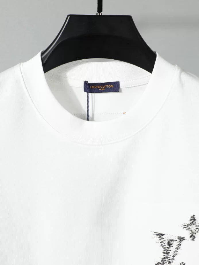 LOUIS VUITTON EMBROIDERED SIGNATURE T-SHIRT – LVTS237