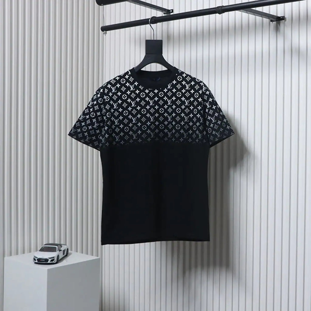 LOUIS VUITTON GRADIENT COTTON T-SHIRT BLACK/WHITE – LVTS188