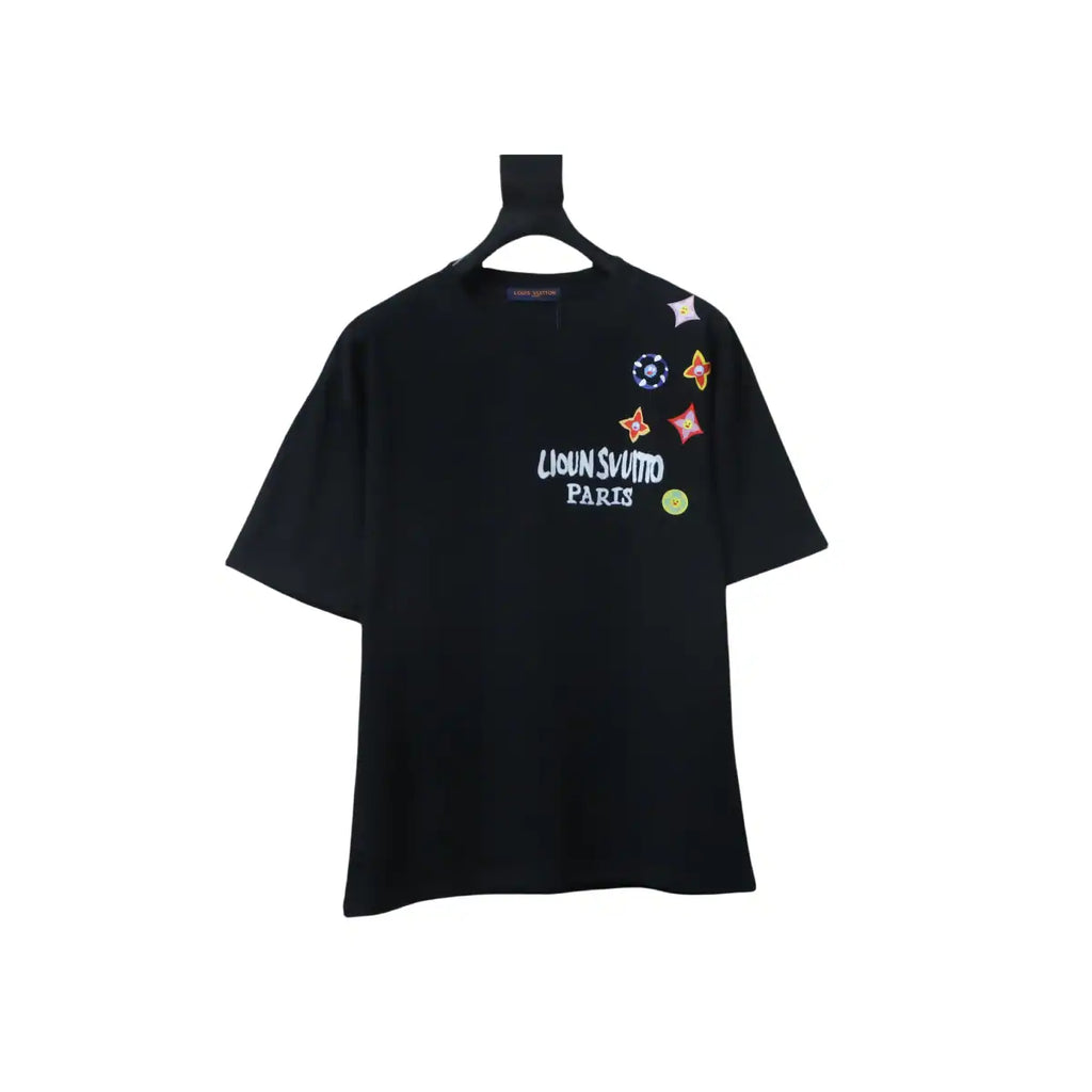 LOUIS VUITTON LV 25SS SHOULDER LABEL T-SHIRT BLACK – LVTS196