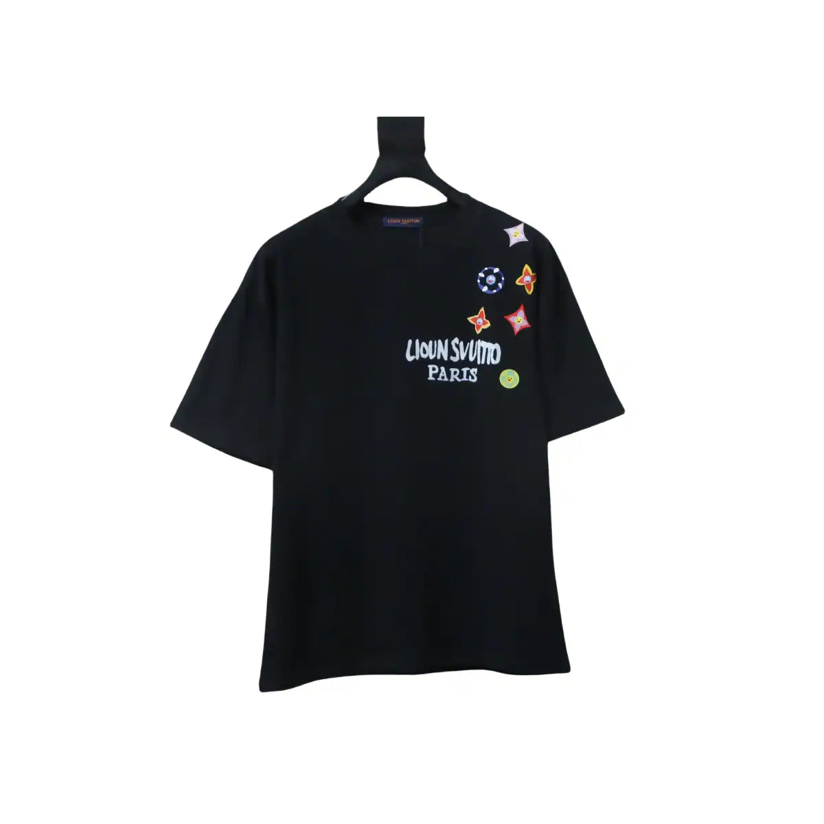 LOUIS VUITTON LV 25SS SHOULDER LABEL T-SHIRT BLACK – LVTS196