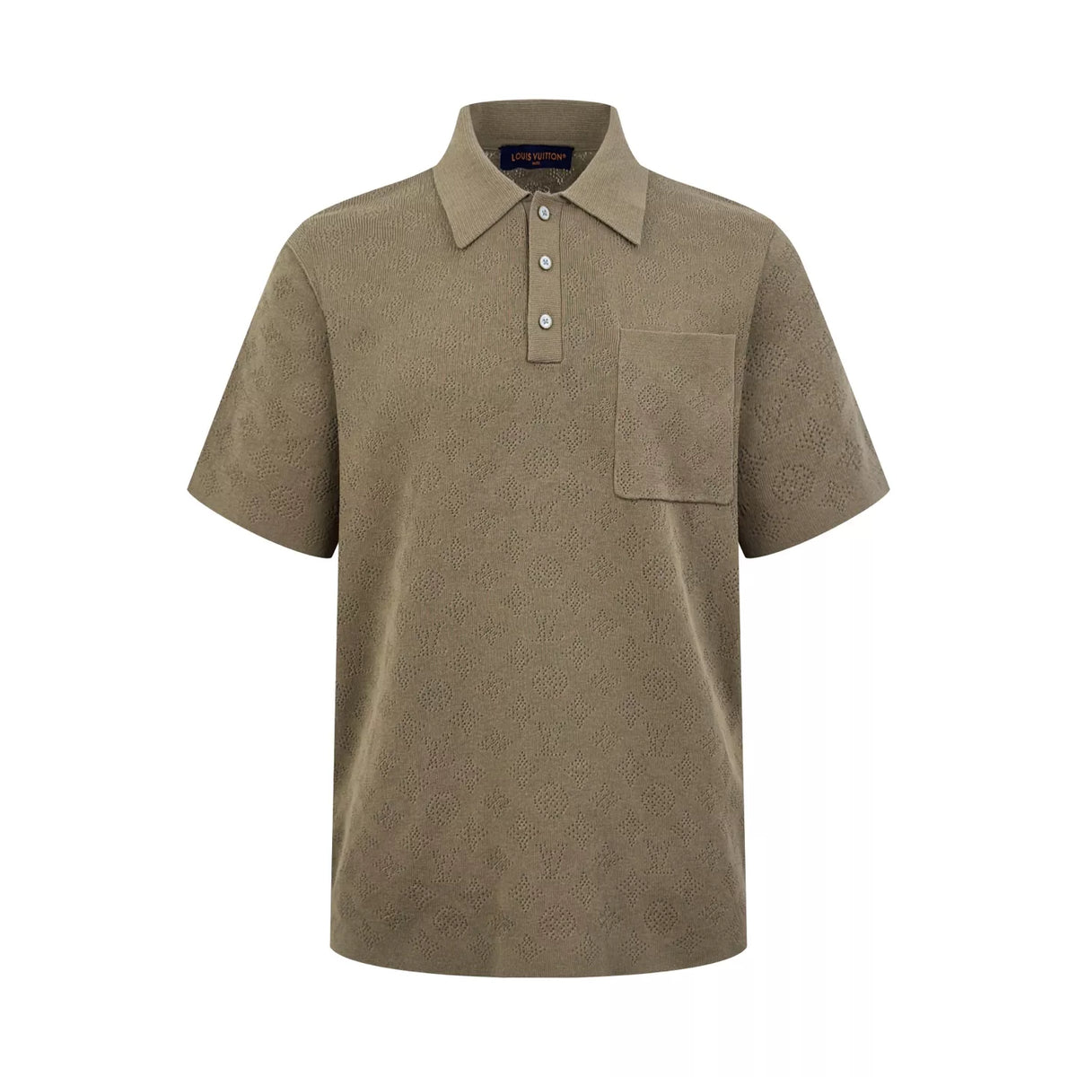 LOUIS VUITTON MONOGRAM POINTELLE SHORT-SLEEVED POLO SHIRT – LVTS254