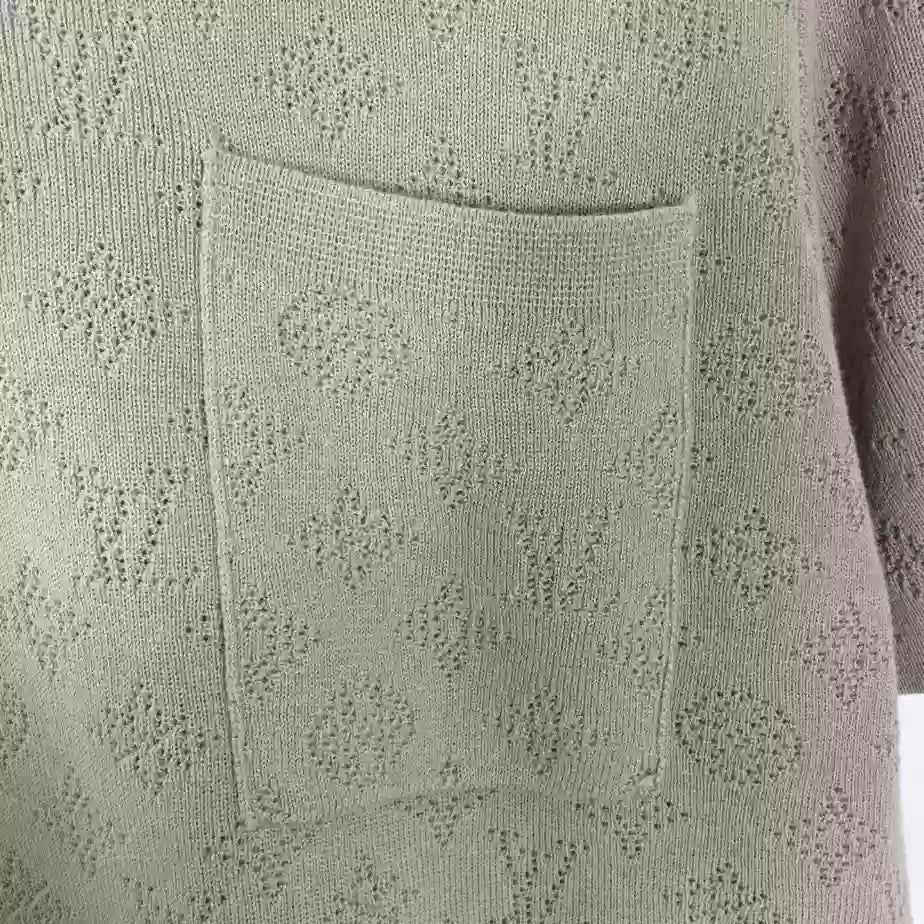 LOUIS VUITTON MONOGRAM POINTELLE SHORT-SLEEVED POLO SHIRT – LVTS254