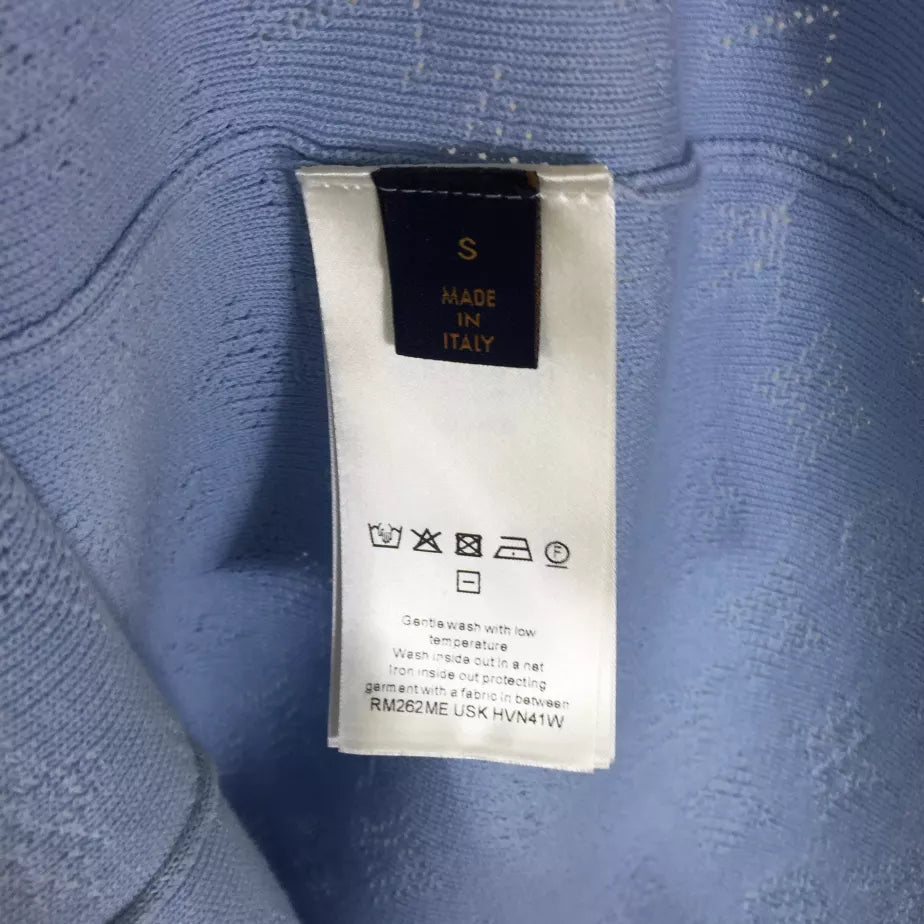 LOUIS VUITTON MONOGRAM POINTELLE SHORT-SLEEVED POLO SHIRT – LVTS255