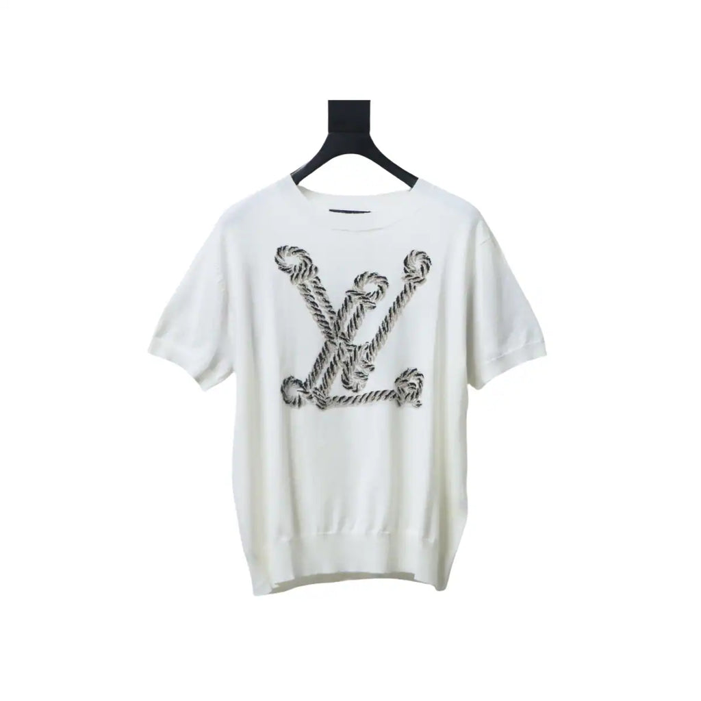 LOUIS VUITTON ROPE JACQUARD KNIT T-SHIRT WHITE – LVTS194
