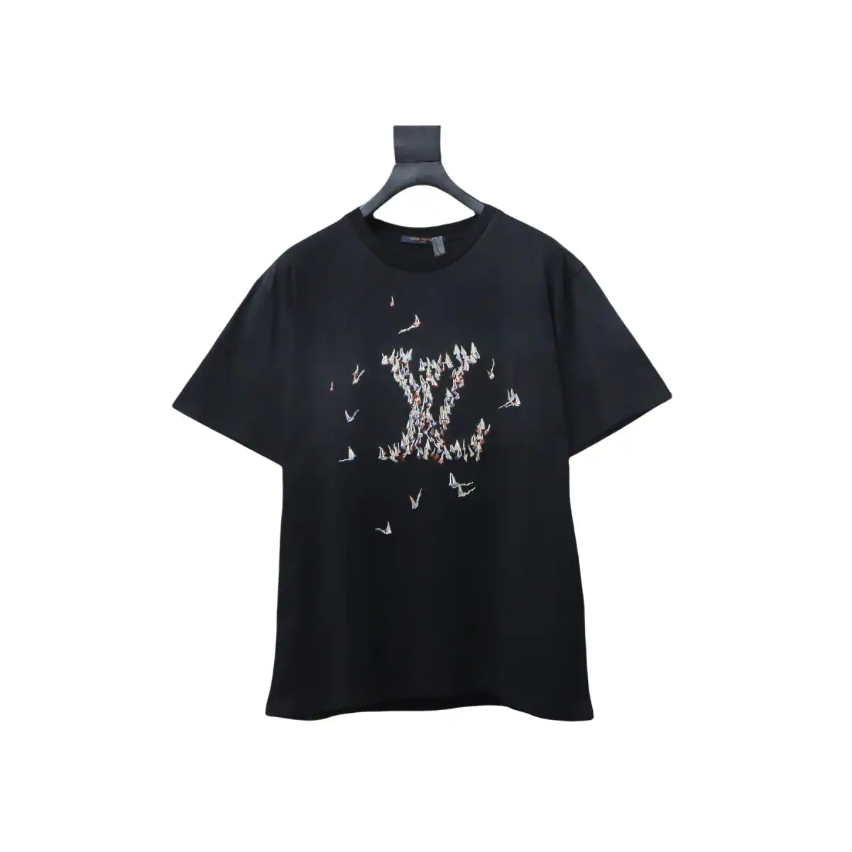 LOUIS VUITTON THOUSAND PAPER CRANES EMBROIDERED T-SHIRT BLACK – LVTS198