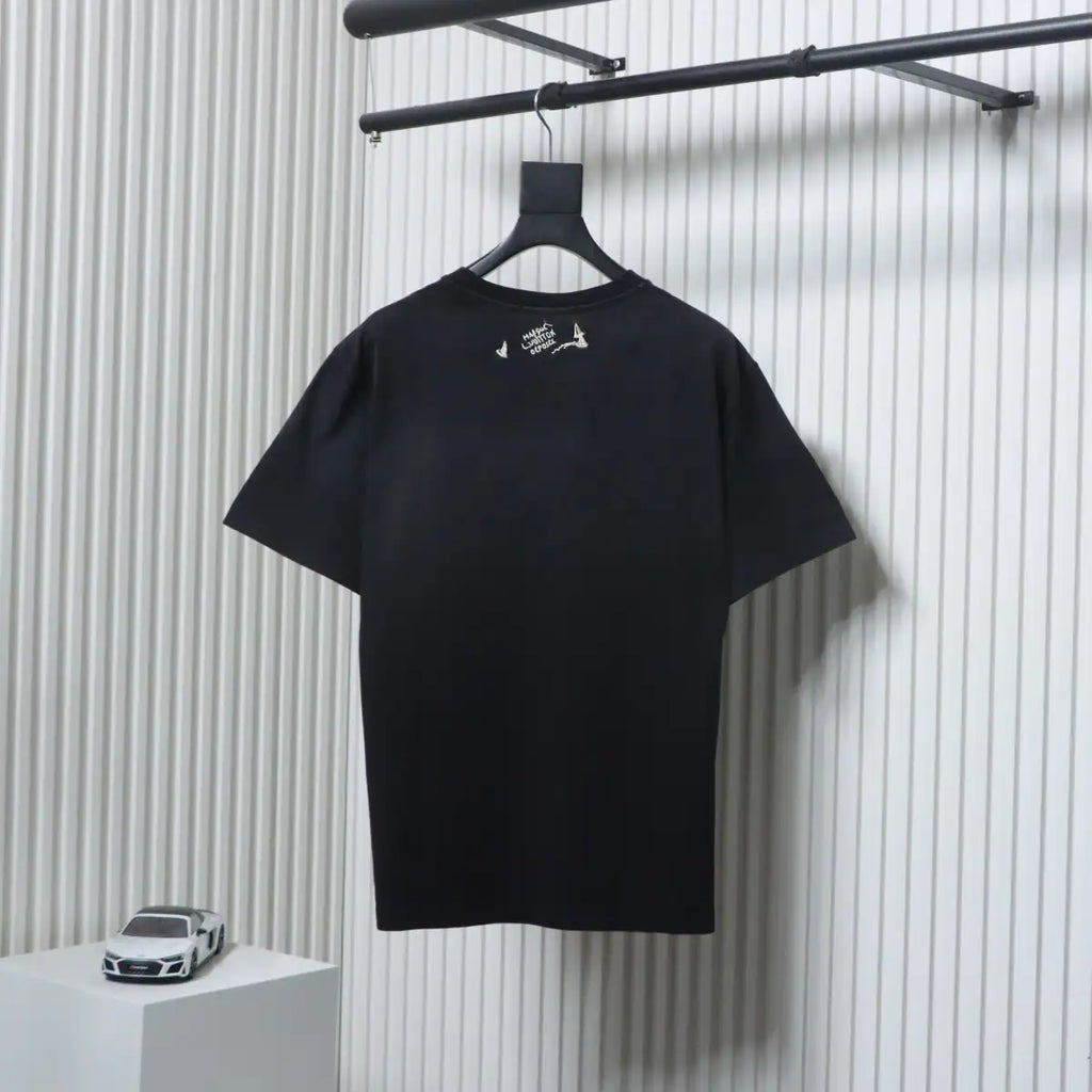 LOUIS VUITTON THOUSAND PAPER CRANES EMBROIDERED T-SHIRT BLACK – LVTS198
