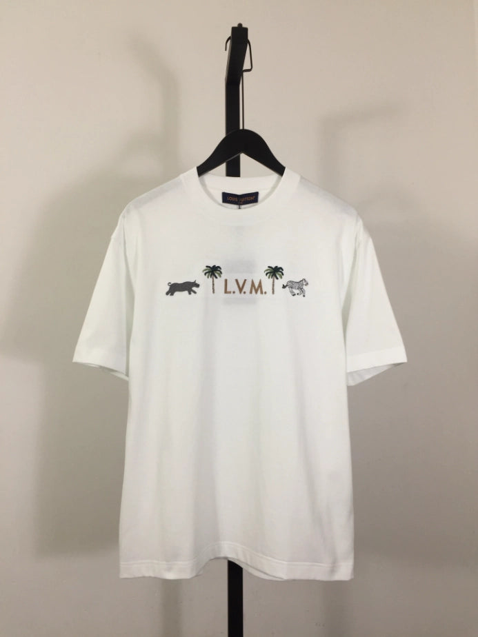 LV X THE DARJEELING LIMITED EMBROIDERED SHORT-SLEEVED CREWNECK – LVTS250