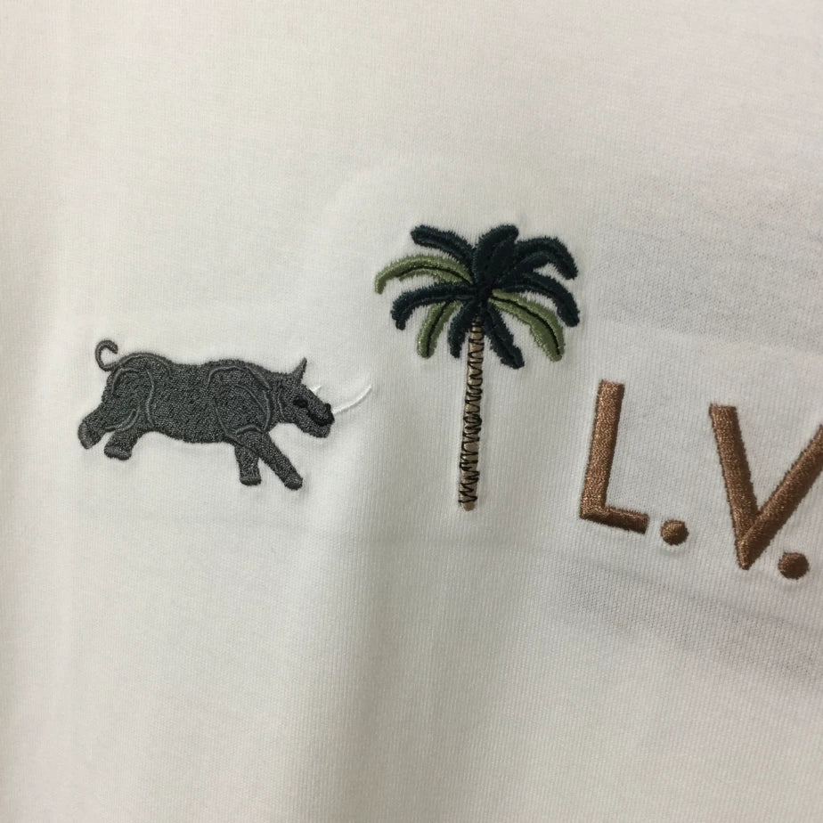 LV X THE DARJEELING LIMITED EMBROIDERED SHORT-SLEEVED CREWNECK – LVTS250