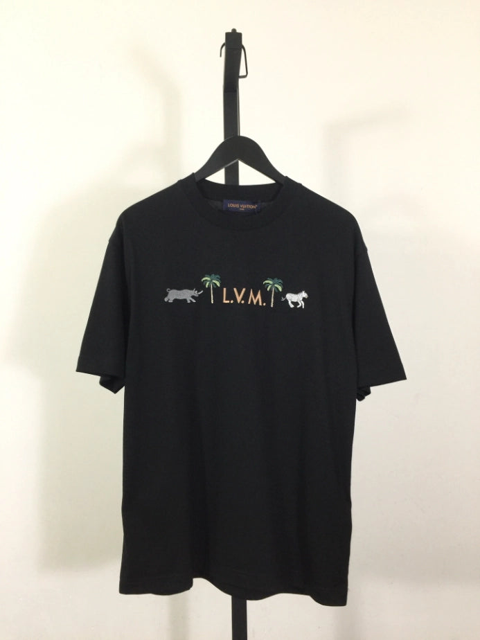 LV X THE DARJEELING LIMITED EMBROIDERED SHORT-SLEEVED CREWNECK – LVTS251