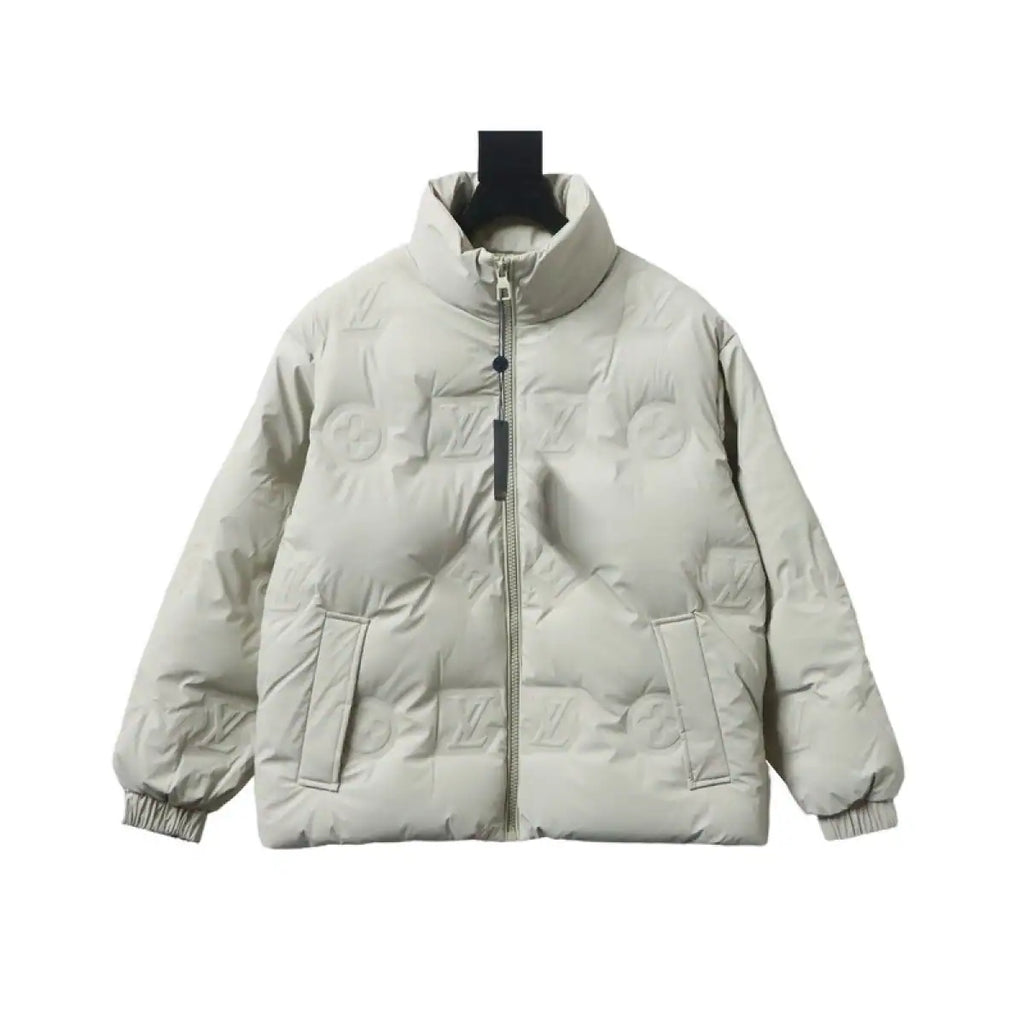 Louis Vuitton Black Print Embossed White Down Jacket – LVC97