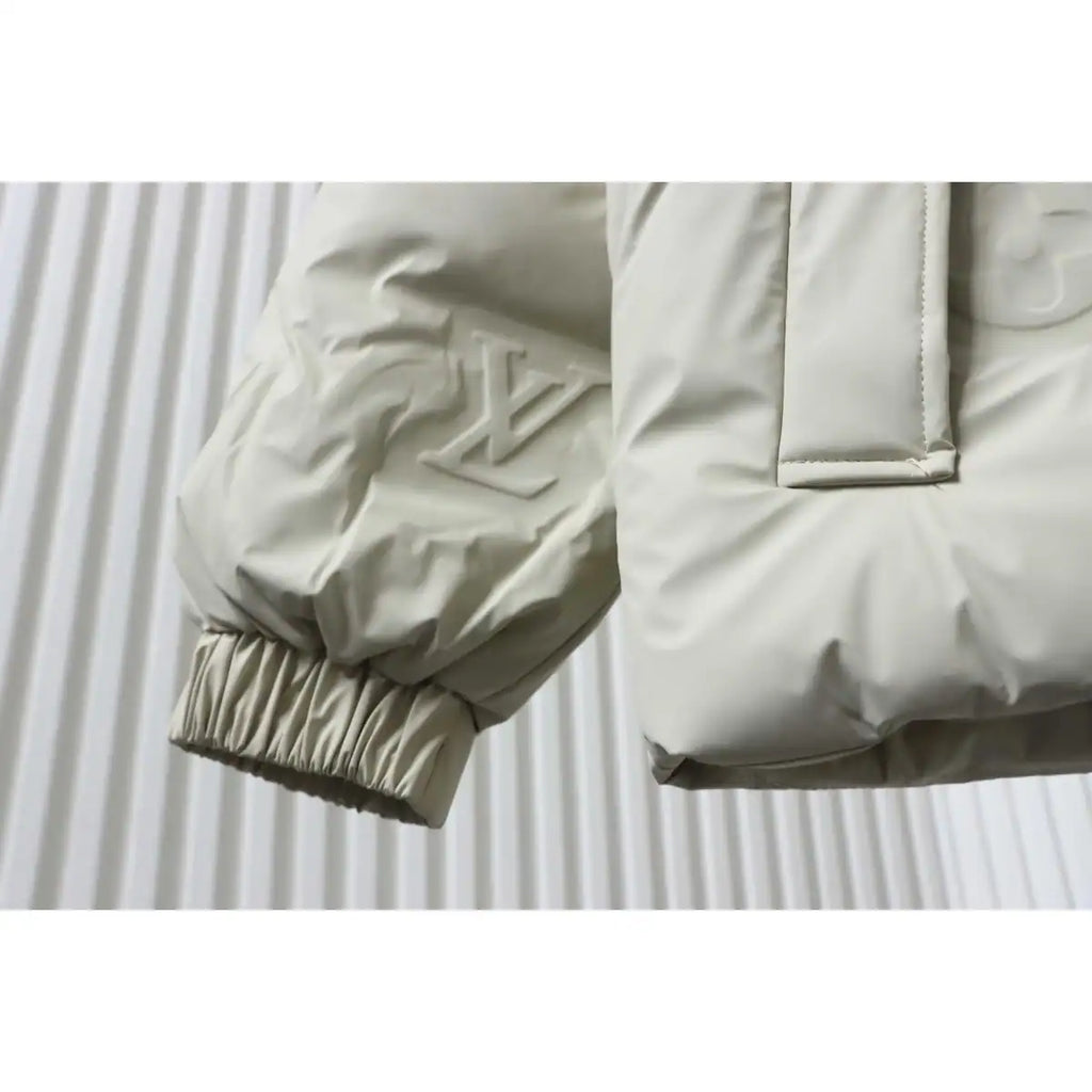 Louis Vuitton Black Print Embossed White Down Jacket – LVC97