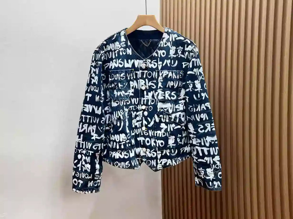 Louis Vuitton Denim Collarless Jacket – LVC74