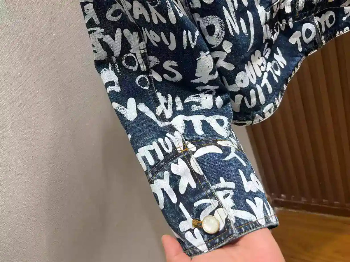 Louis Vuitton Denim Collarless Jacket – LVC74