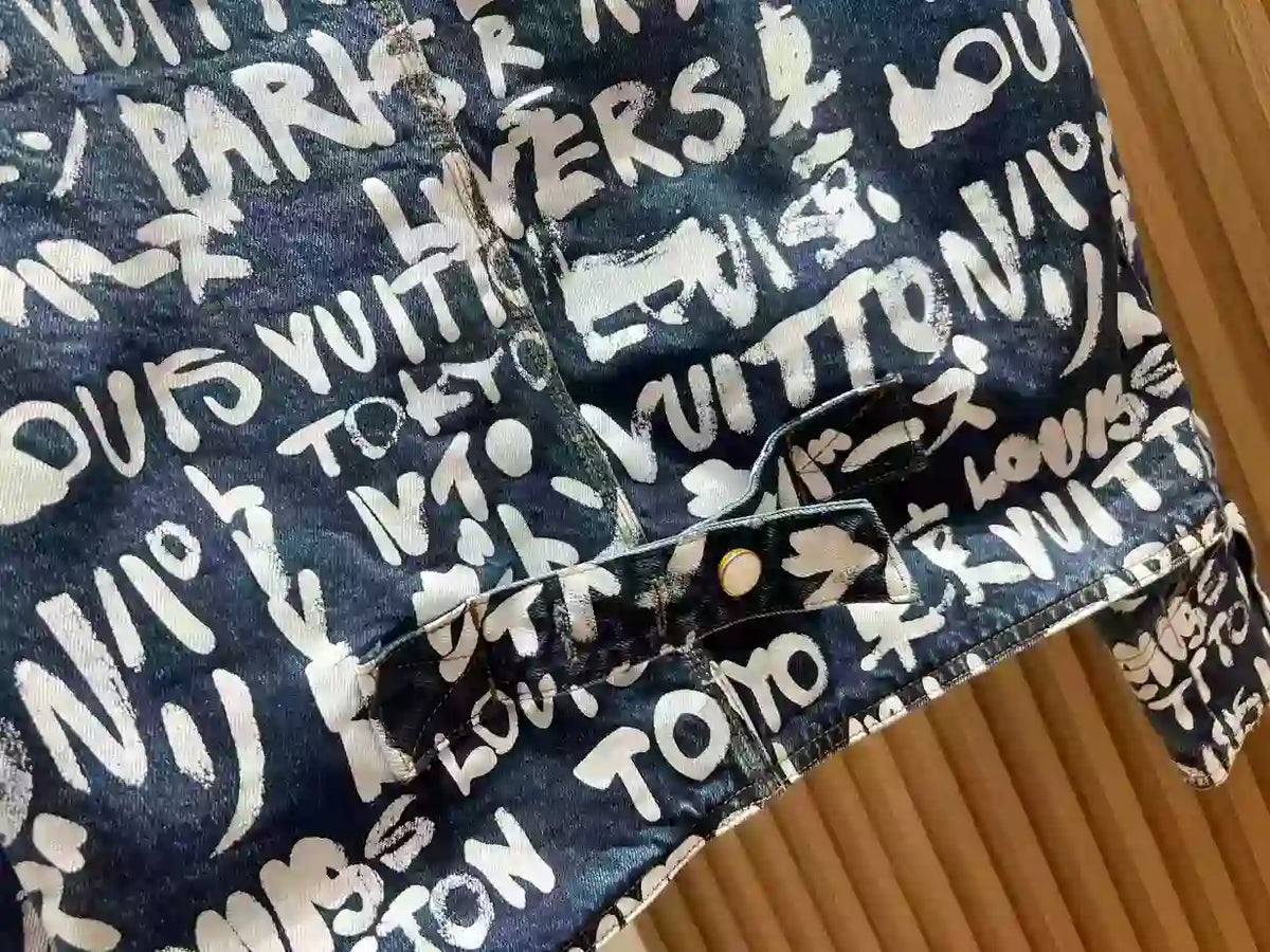 Louis Vuitton Denim Collarless Jacket – LVC74