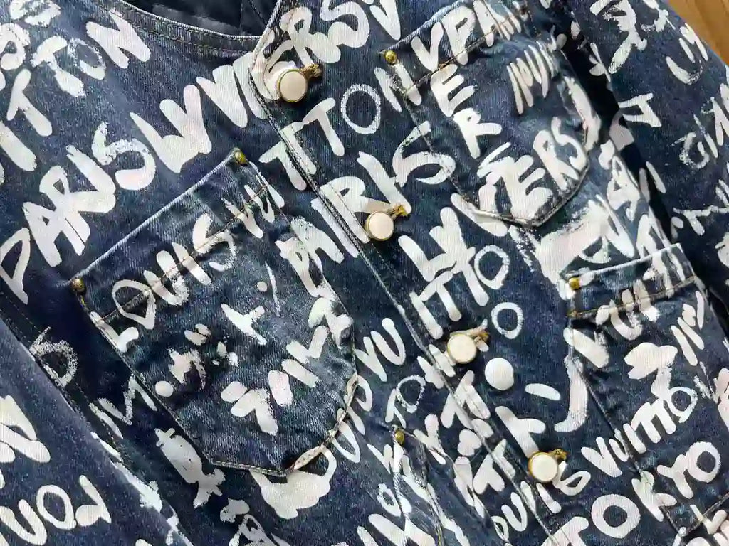Louis Vuitton Denim Collarless Jacket – LVC74