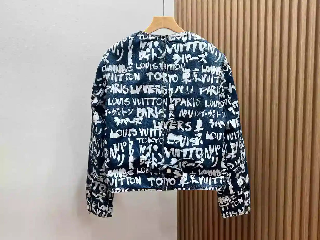Louis Vuitton Denim Collarless Jacket – LVC74