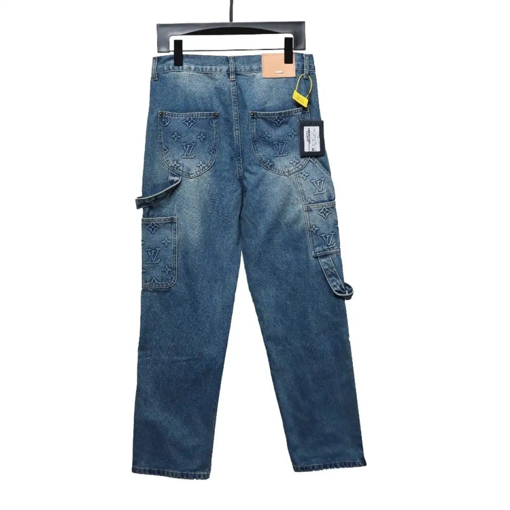 Louis Vuitton Embossed Jeans Dark Blue – LVJ001