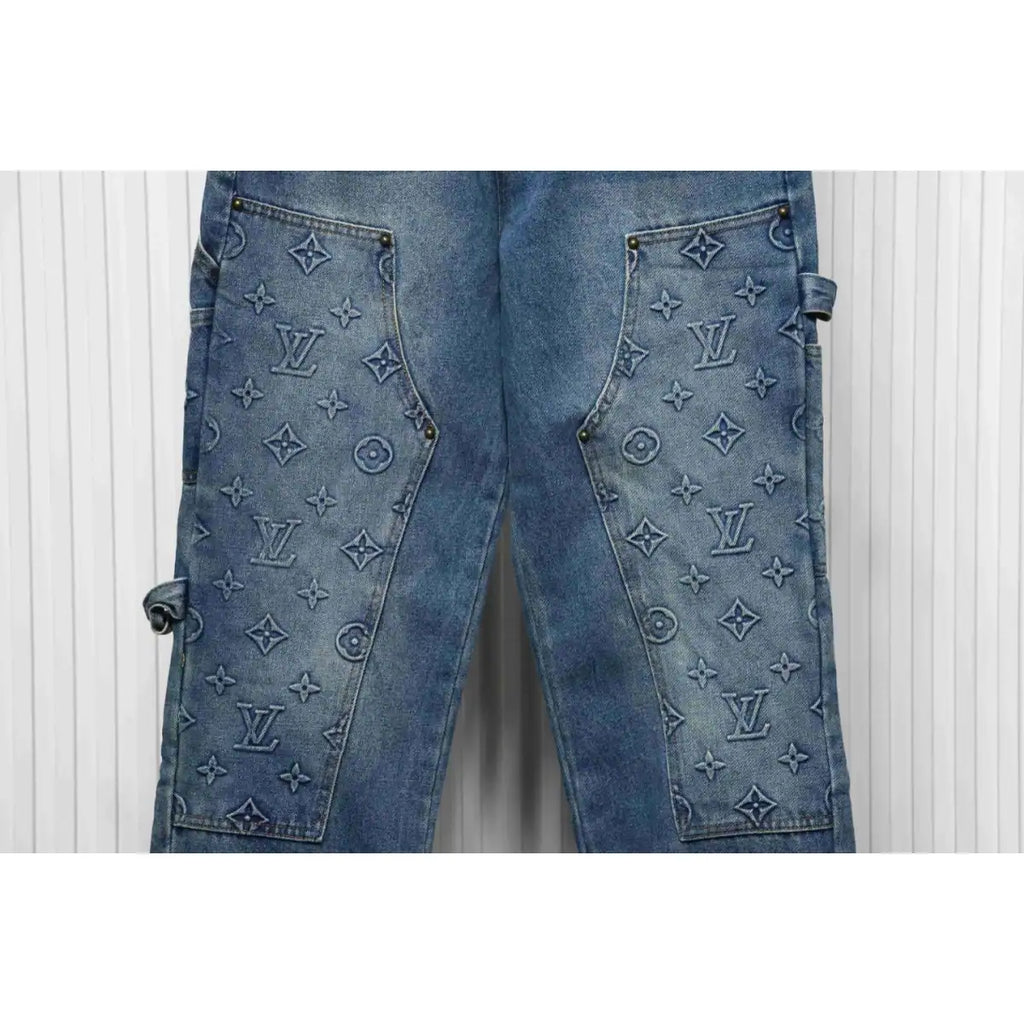 Louis Vuitton Embossed Jeans Dark Blue – LVJ001