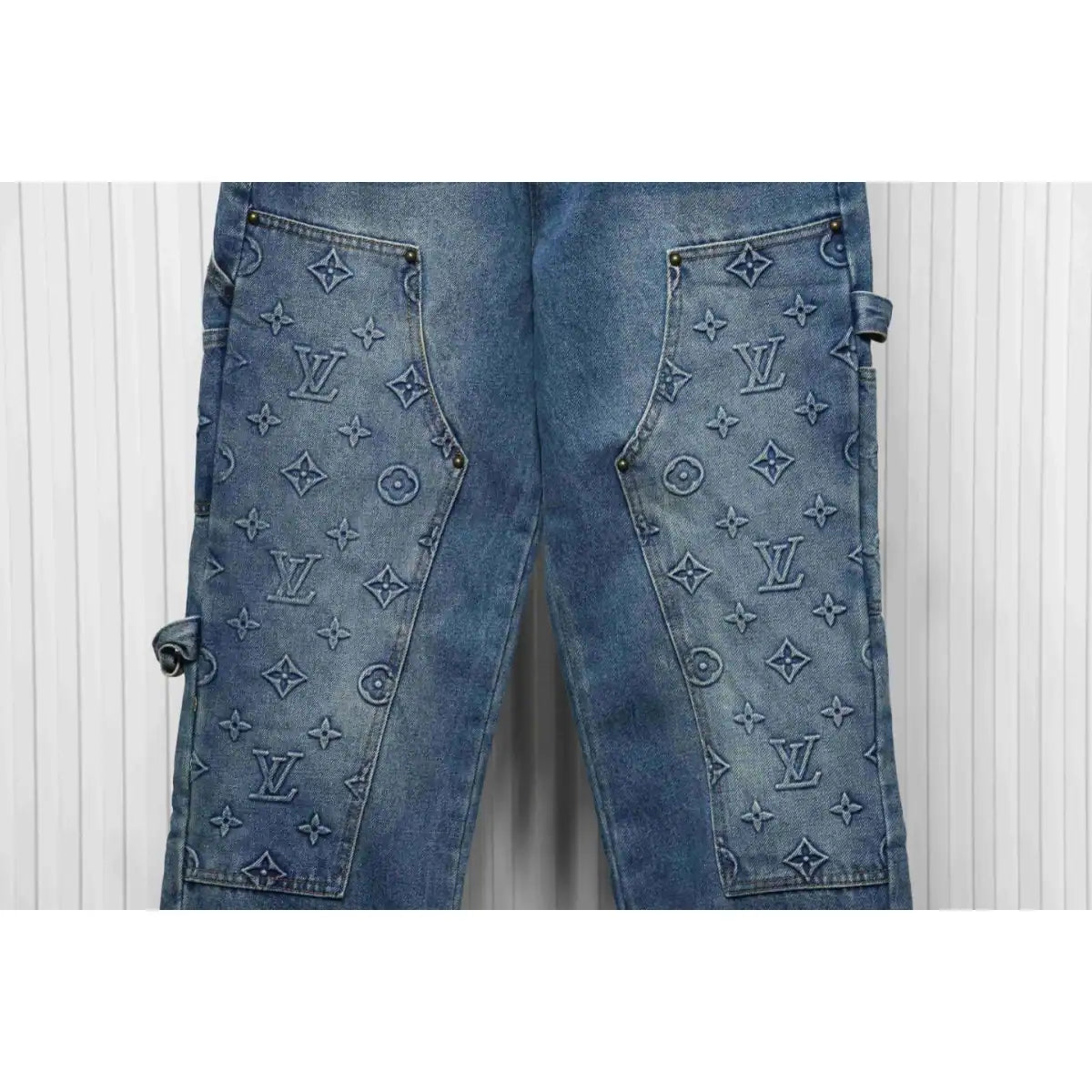 Louis Vuitton Embossed Jeans Dark Blue – LVJ001