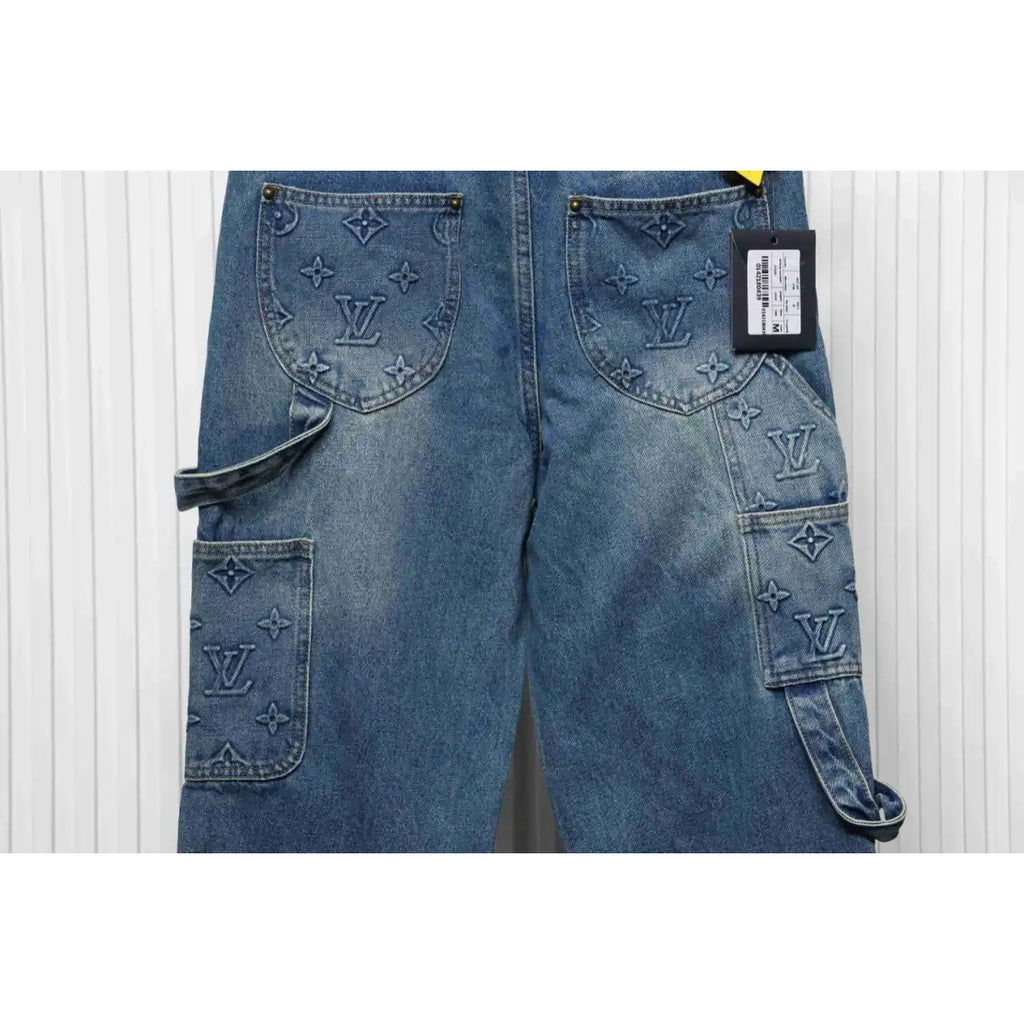 Louis Vuitton Embossed Jeans Dark Blue – LVJ001