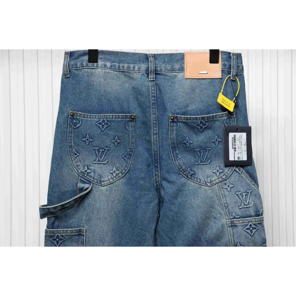Louis Vuitton Embossed Jeans Dark Blue – LVJ001