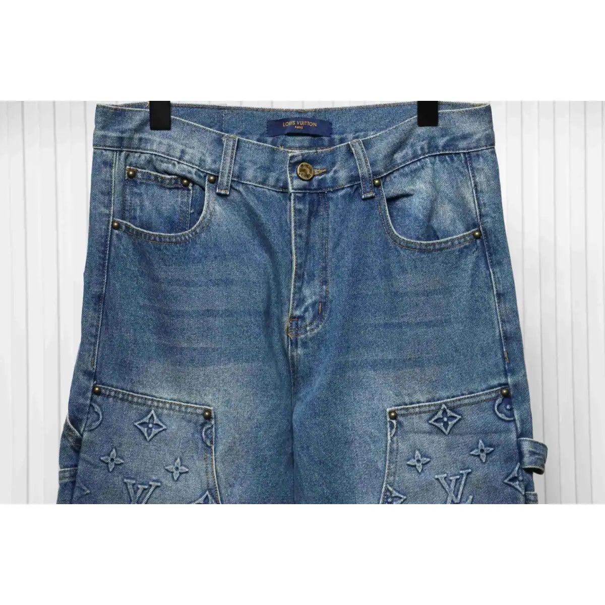 Louis Vuitton Embossed Jeans Dark Blue – LVJ001