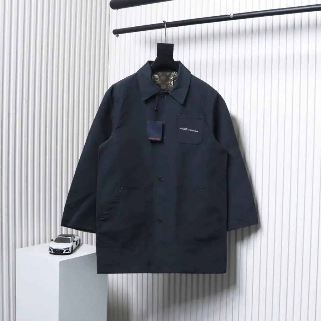 Louis Vuitton LV Jacket 23FW Reversible Mid-Length Black – LVC94