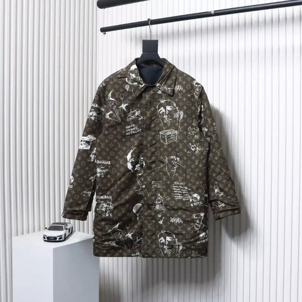Louis Vuitton LV Jacket 23FW Reversible Mid-Length Black – LVC94