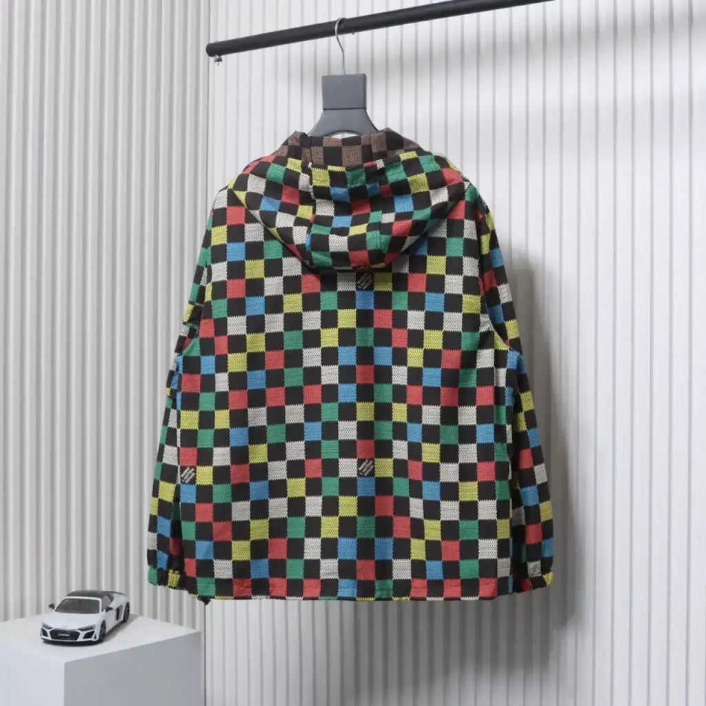 Louis Vuitton LV Jacket Checkerboard Hooded Windbreaker – LVC95