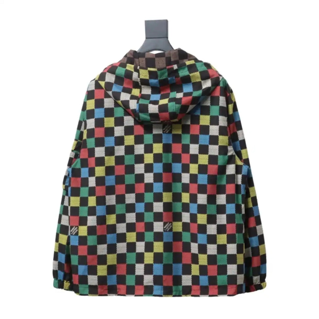 Louis Vuitton LV Jacket Checkerboard Hooded Windbreaker – LVC95