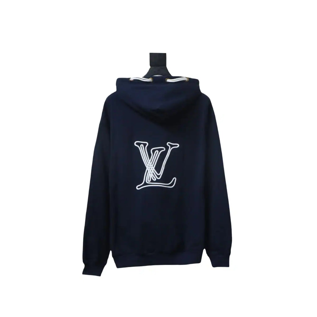 Louis Vuitton LV Nautical Collection Double Rope Embroidered Hoodie Dark Blue – LH115