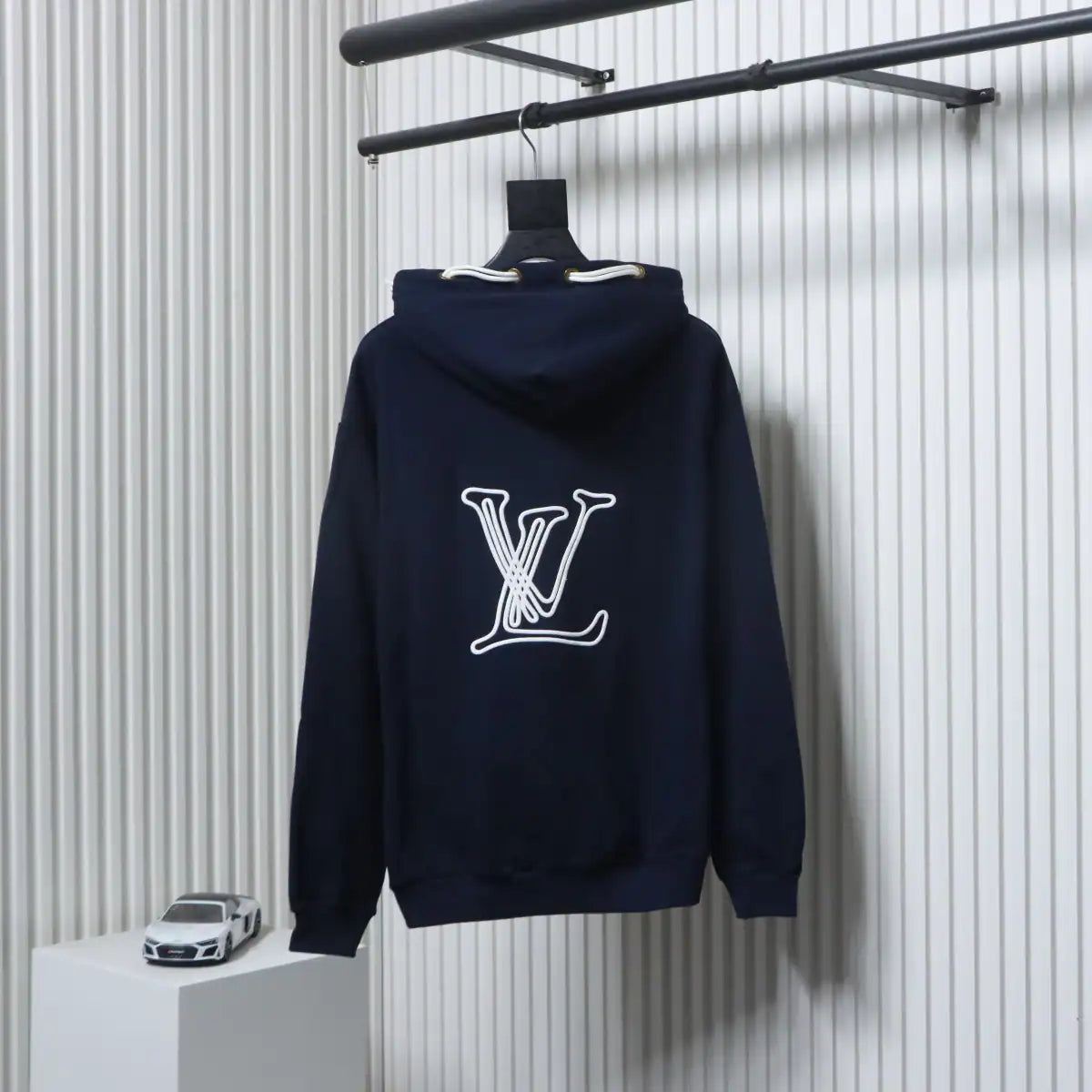 Louis Vuitton LV Nautical Collection Double Rope Embroidered Hoodie Dark Blue – LH115
