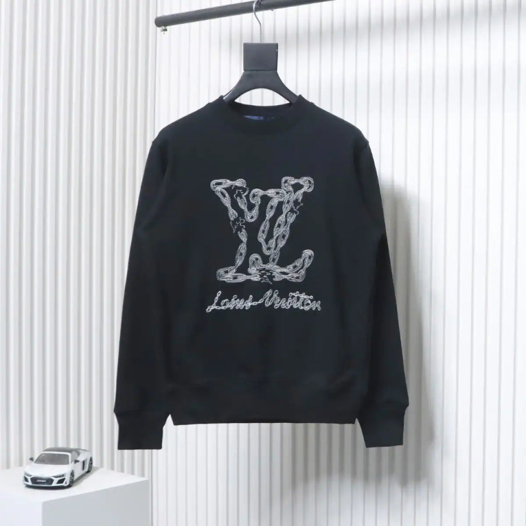 Louis Vuitton LV Sweatshirt Chain Embroidery Crew Neck – LH111
