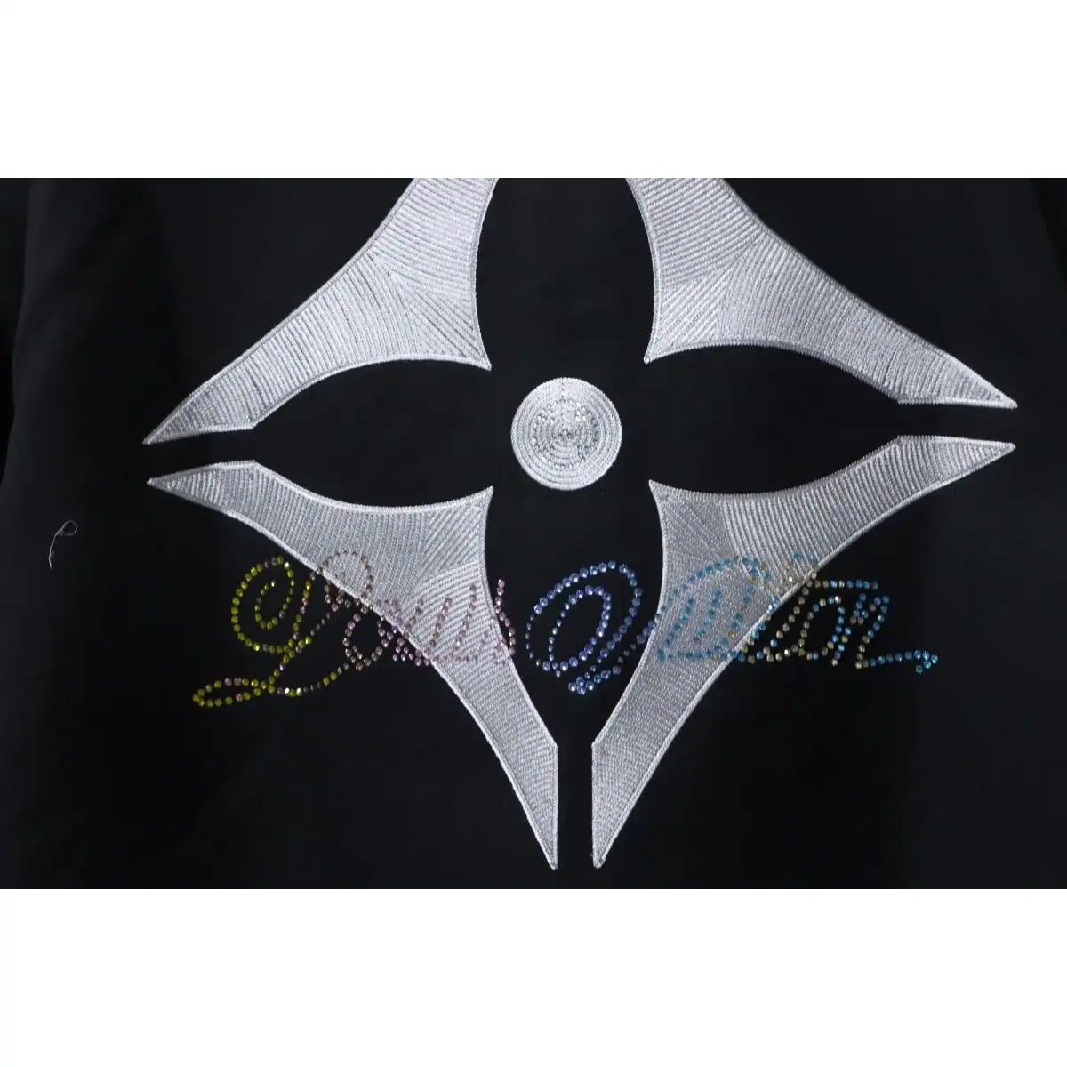 Louis Vuitton Leather and Rhinestone Waisted Baseball Jacket Black – LVC96