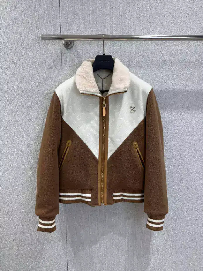 Louis Vuitton Monogram Blouson With Shearling Collar – LVC62