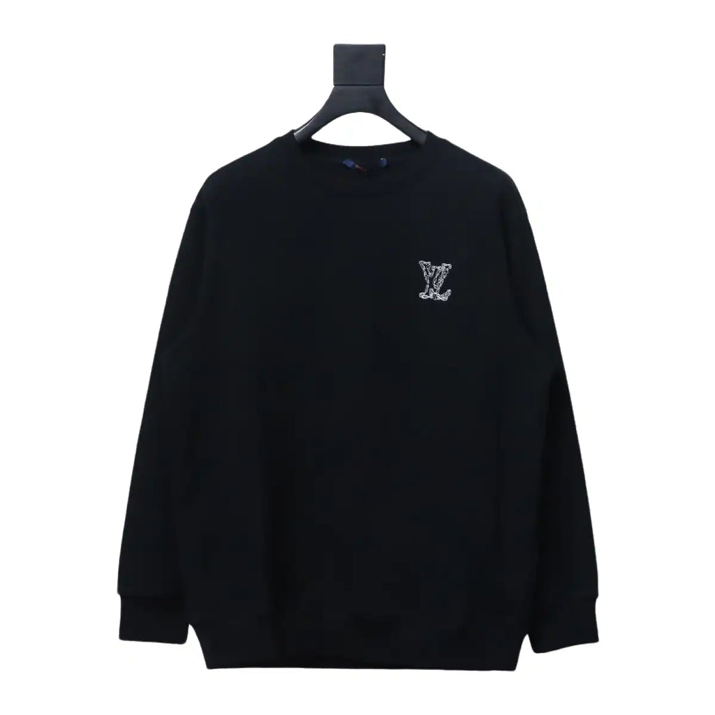 Louis Vuitton Sweatshirt 24Fw Embroidered LOGO Crew Neck Black – LH112