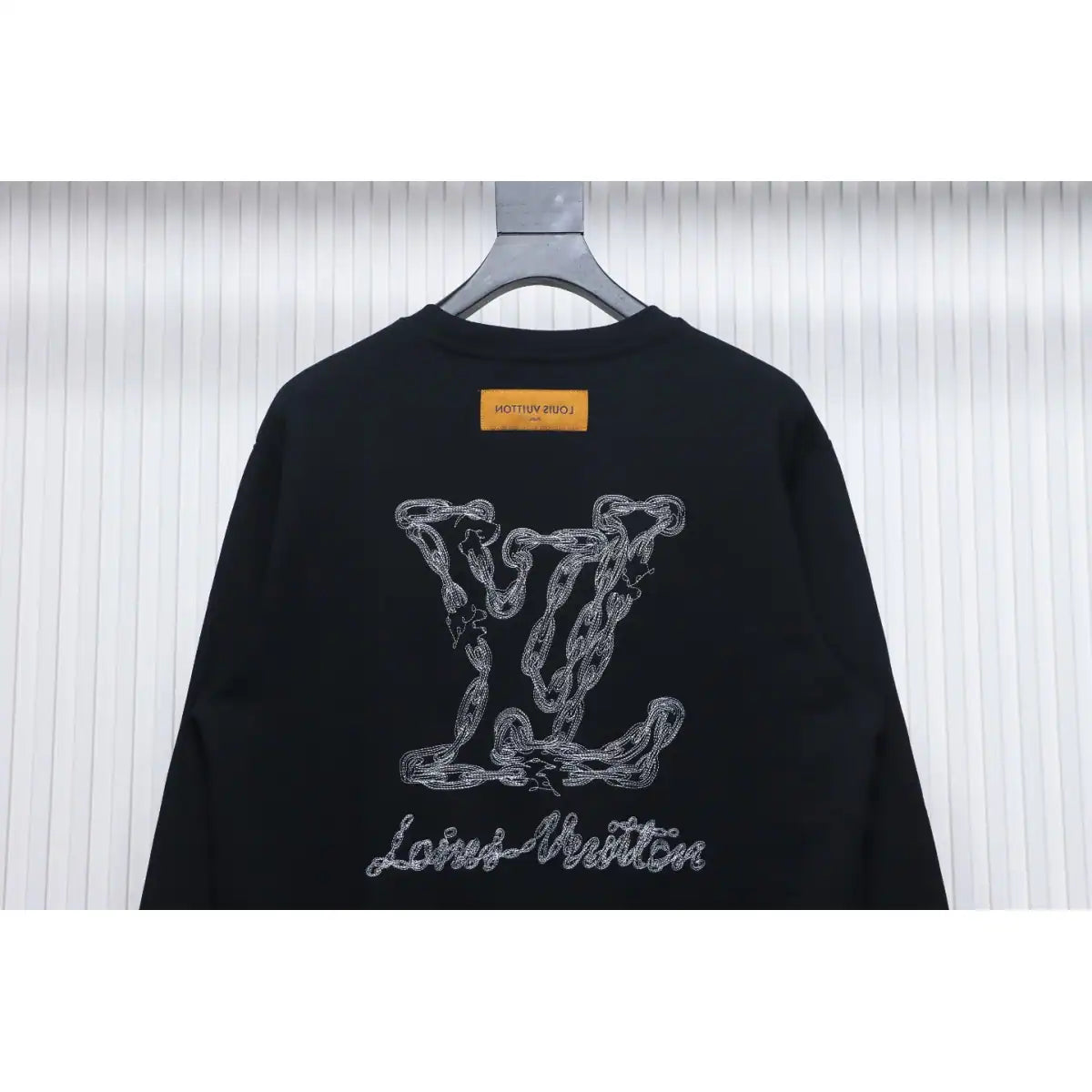 Louis Vuitton Sweatshirt 24Fw Embroidered LOGO Crew Neck Black – LH112