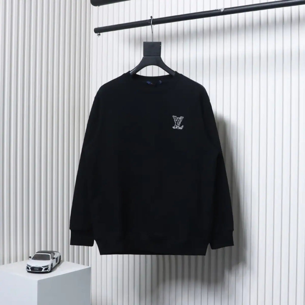 Louis Vuitton Sweatshirt 24Fw Embroidered LOGO Crew Neck Black – LH112